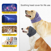 Noise Reduction Dog Hoodie Dog Head Warp Dog Calming Hoodie Hematoma Ear Wraps Head Cover Muffs For Anxiety Relief Pet Supplies