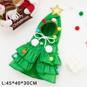 Autumn And Winter Christmas Pet Clothes Two Color Cloak Pet Cloak Shawl Dog Transfiguration