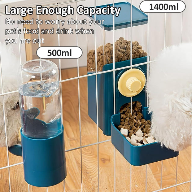 Hanging Automatic Food Water Dispenser Rabbit Feeders For Cages Automatic Pet Feeder For Rabbit Chinchilla Hedgehog Guinea Pig